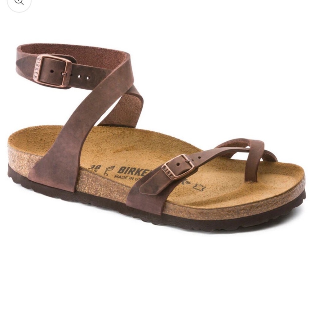 ☄️2 for $100☄️ FLASH SALE! Birkenstock Women's Tan Ankle Strap Sandals